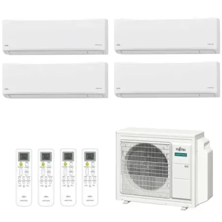 Fujitsu Quadri Split 7+7+7+12 KN WiFi AOEG30KBTA4 Bianco