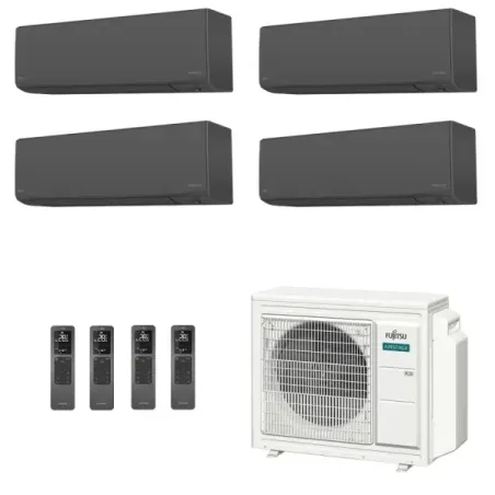 Fujitsu Quadri Split 7+7+7+9 KJ-B WiFi AOEG30KBTA4 Nero