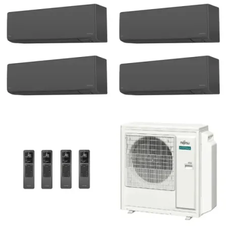 Fujitsu Quadri Split 9+9+9+15 KJ-B WiFi AOEG36KBTA5 Nero