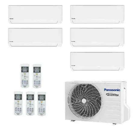 Condizionatore Panasonic Penta Split 9+9+9+9+12 TZ Compatta CU-5Z90CBE