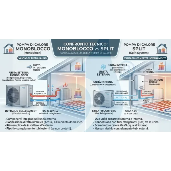 TCL Tri-Thermal Monoblocco R290 8kW - HB08SP0