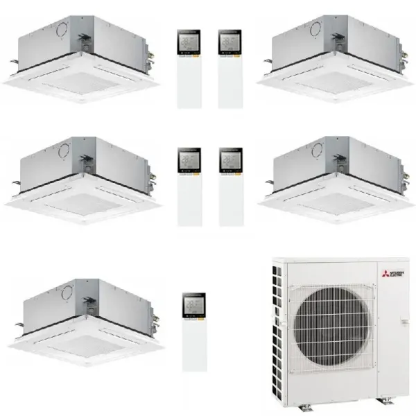 Condizionatore Mitsubishi Penta Split 9+9+9+9+12 Cassetta MXZ-5F102VF2