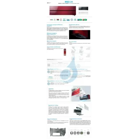 Mitsubishi Unità Interna 9000 Btu MSZ-LN25VG2B  Nero Onice
