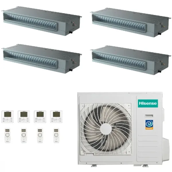 Condizionatore Hisense Quadri Split 9+9+9+9 Canalizzato 4AMW81U4RJC
