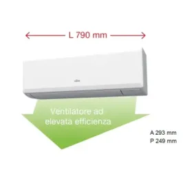 Fujitsu Mono Split 24000 Btu ASEH24KLCBL AOEH24KLCB Bianco 2