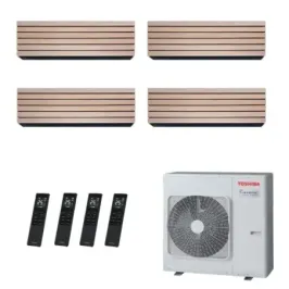 Toshiba Quadri Split 9+9+12+12 Btu Daiseikai 10 WOOD RAS-4M27G3AVG-E