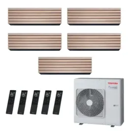 Toshiba Penta Split 9+9+9+12+12 Btu Daiseikai 10 WOOD RAS-5M34G3AVG-E1