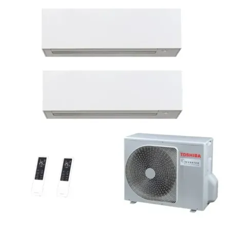 Toshiba Dual Split 12+12 Btu Daiseikai 10 WHITE RAS-2M18G3AVG-E
