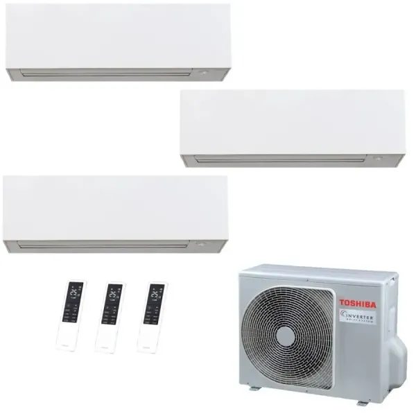 Toshiba Trial Split 9+9+9 Btu Daiseikai 10 WHITE RAS-3M18G3AVG-E