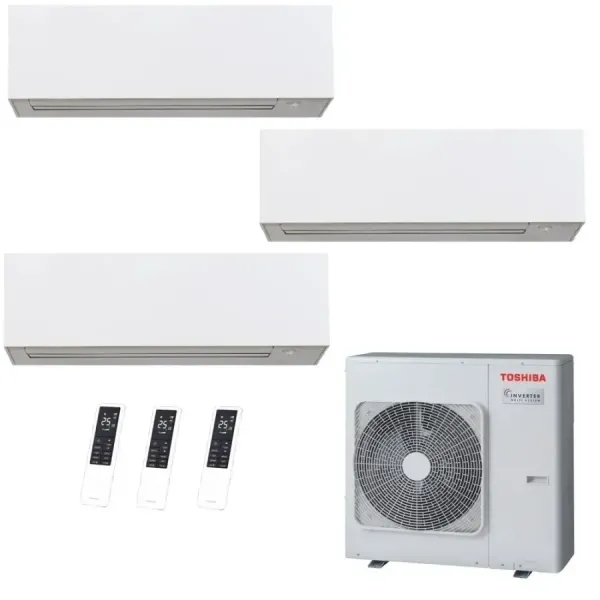 Toshiba Trial Split 12+12+12 Btu Daiseikai 10 WHITE RAS-5M34G3AVG-E1