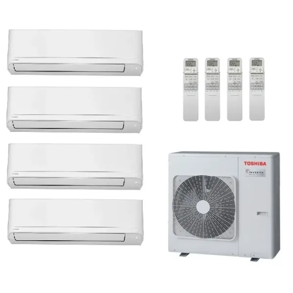 Toshiba Quadri Split 9+9+9+12 Btu Seiya Classic RAS-4M27G3AVG-E