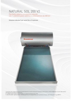 Pannello Solare Termico Immergas 200 Litri Modello Natural Sol 200